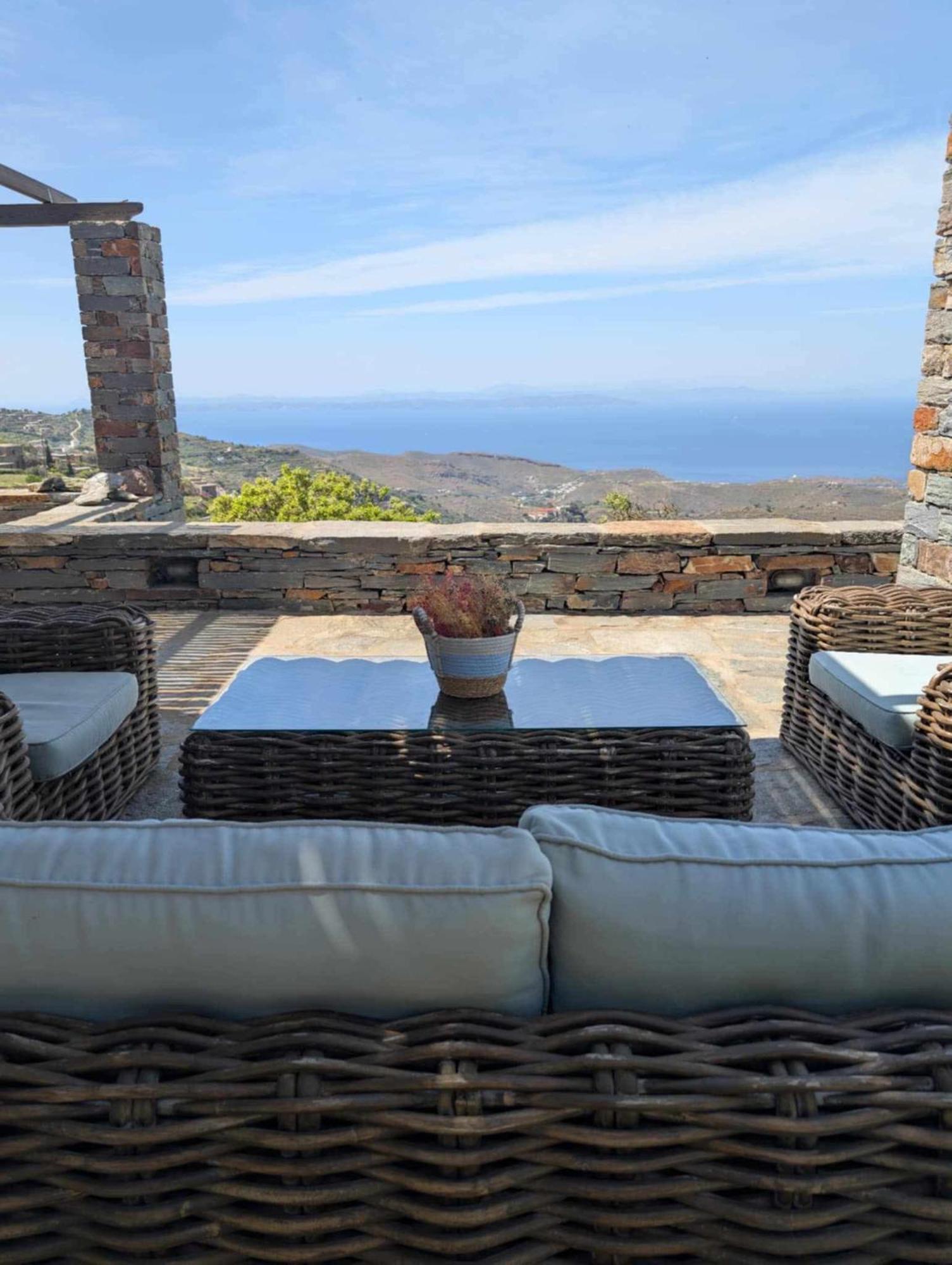 Cycladic Villa With Sea View! Ioulis Eksteriør billede